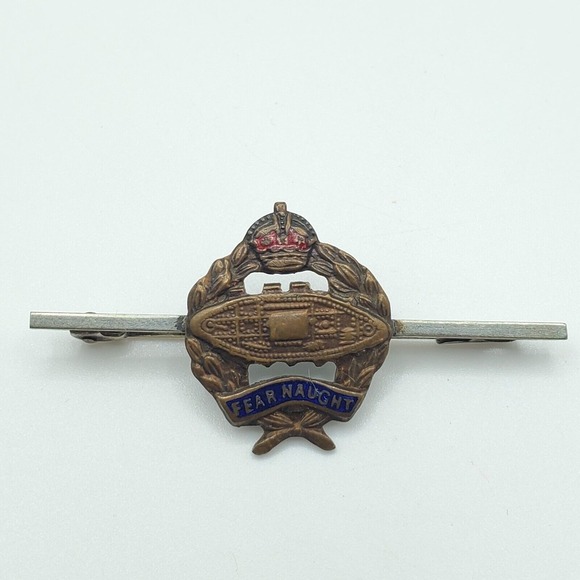 WW2 British Royal Tank Regiment Pin Small Sweetheart Bar Brooch Military - Picture 1 of 10